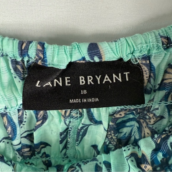 Lane Bryant Mint Floral Blouse - Picture 8 of 10
